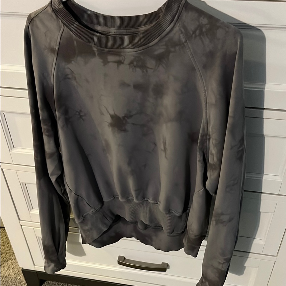 Gray Tie-Dye Women's Top